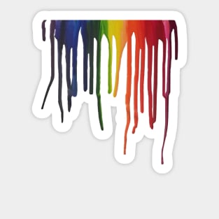 melted rainbow Sticker